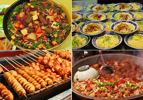 Delicious snacks in Muslim Street in Xi'an