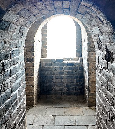 What was the material building the Great Wall? ,The Great Wall of China