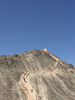 Overhanging Great Wall in Jiayuguan