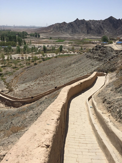 Overhanging Great Wall in Jiayuguan